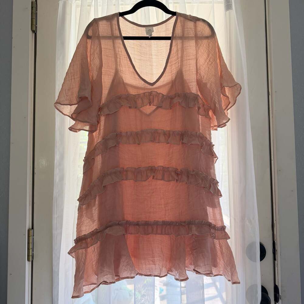 Crinkle Ruffle Layered Dress